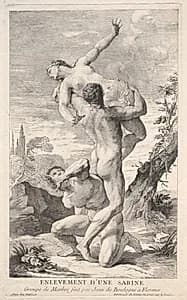 Rape of the Sabines by Louis Desplaces (French, 1682–1739)