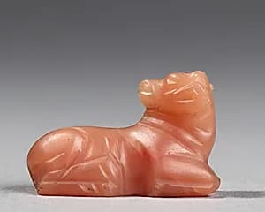 Recumbent Calf Amulet by Unknown Artist