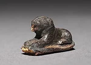 Recumbent Lion Bead by Unknown Artist