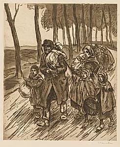 Refugee Family by Théophile Alexandre Steinlen (Swiss, 1859–1923)