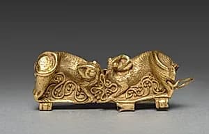 Repoussé Gold Clasp by Unknown Artist