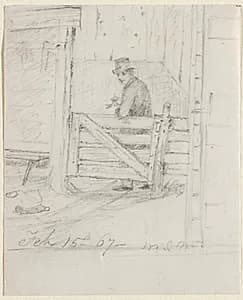 Resting on the Fence by William Sidney Mount (American, 1807–1868)