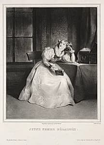 Reverie by Achille Devéria (French, 1800–1857)