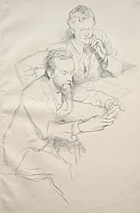 Ricketts and Shannon by William Rothenstein (British, 1872–1945)
