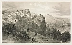 Rocca Giovane by Edward Lear (British, 1812–1888)