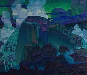 Rock at Sea by Raymond Jonson (American, 1891–1982)