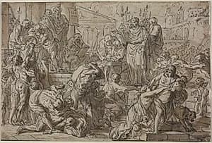 Roman Subject by Philibert Benoît Delarue (French, 1718–1780)
