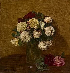 Roses in a Vase by Henri Fantin-Latour (French, 1836–1904)