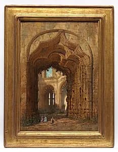 Ruined Church by Adrien Dauzats (French, 1804–1868)