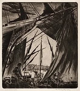 Sails and a Vista by Orville Houghton Peets (American, 1884–1968)
