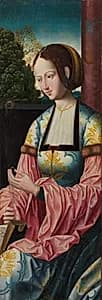 Saint Barbara by Master of the Holy Blood (Netherlandish)