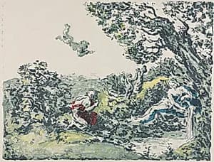 Satyr and Flying Cupid by Ker Xavier Roussel (French, 1867–1944)