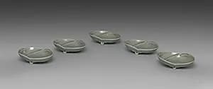 Saucers with Matching Shells by Seifū Yohei III (Japanese, 1851–1914)