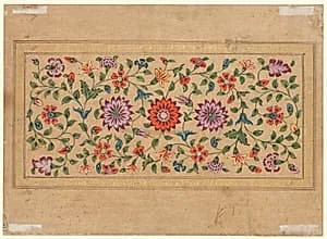 Scrolling Floral Vines (verso) by Fayzullah (Indian, active c. 1730–1765)