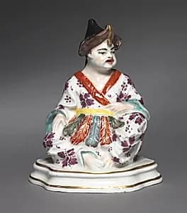 Seated Chinese Figure by Meissen Porcelain Factory (German, est. c. 1710)