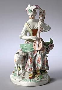 Seated Musician by Derby Porcelain Factory (British)