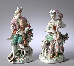 Seated Musicians by Derby Porcelain Factory (British)