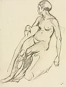 Seated Nude by Alfred J. Wands (American, 1904–1998)