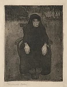 Seated Old Woman by Paula Modersohn-Becker (German, 1876–1907)