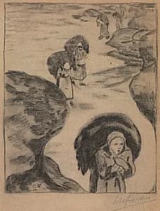 Seaweed Gatherers, Yport by Claude-Emile Schuffenecker (French, 1851–1934)