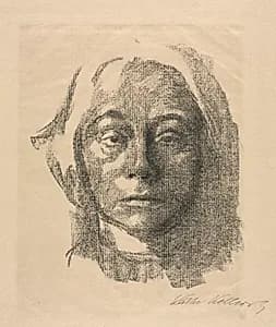 Self-Portrait by Käthe Kollwitz (German, 1867–1945)