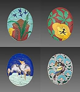 Set of Four Locket Panels by Alexis Falize (French, 1811–1898)