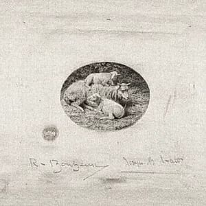 Sheep and Lambs by Joseph Bishop Pratt (American, 1854–1910)