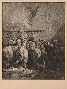 Sheep Enclosure in Béarn by Charles-Émile Jacque (French, 1813–1894)
