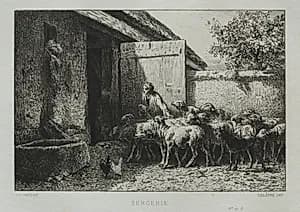 Sheepfold by Charles-Émile Jacque (French, 1813–1894)
