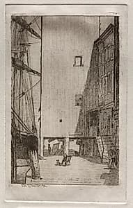 Ship and Elevator by Otto H. Bacher (American, 1856–1909)