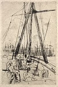 Shipping at Liverpool by James McNeill Whistler (American, 1834–1903)