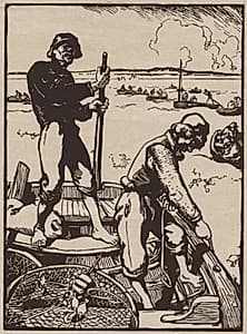 Shrimp Fishermen by Auguste Louis Lepère (French, 1849–1918)