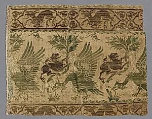 Silk and Gold Textile by Unknown Artist