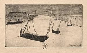 Six Etchings: Tréport by Paul Gachet (French, 1828–1909)