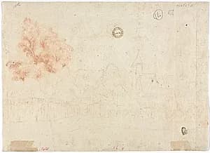 Sketch of a Village (verso) by Unknown Artist
