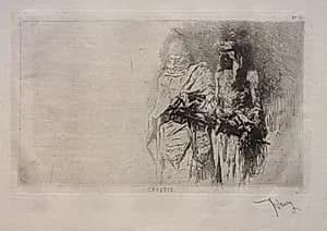 Sketch (Two Arabian Figures) by Mariano Fortuny (Spanish, 1838–1874)