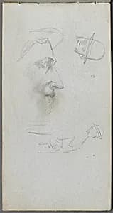 Sketchbook, page 14: Figures by Ernest Meissonier (French, 1815–1891)
