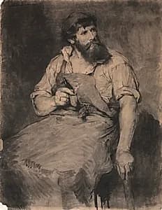 Smithy, study for "Das Gericht" by Samuel H. Crone (American, 1858–1913)