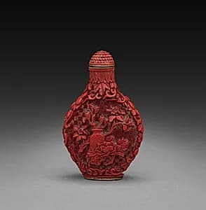 Snuff Bottle with Flowers by Unknown Artist