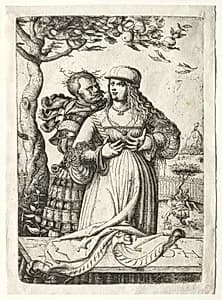 Soldier Embracing a Woman by Daniel Hopfer (German, c. 1470–1536)