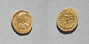 Solidus of Arkadios  by Unknown Artist