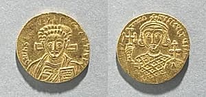 Solidus of Justinian II by Unknown Artist