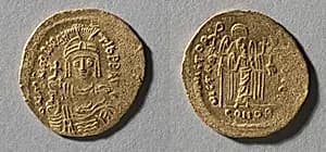 Solidus of Maurice Tiberius by Unknown Artist