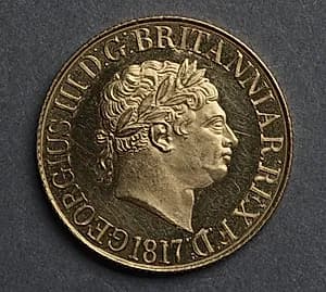 Sovereign: George III (obverse) by Benedetto Pistrucci (Italian, 1784–1855)