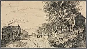 Spring Street, Cleveland by Otto H. Bacher (American, 1856–1909)