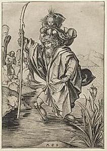 St. Christopher by Martin Schongauer (German, c. 1450–1491)