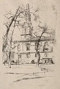 St. Giles-in-the-Fields by James McNeill Whistler (American, 1834–1903)