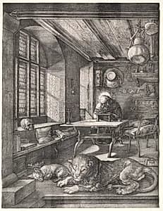 St. Jerome in His Study by Albrecht Dürer (German, 1471–1528)