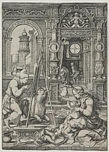 St. Luke Painting the Virgin by Dirk Vellert (Netherlandish, 1480/85–1547)