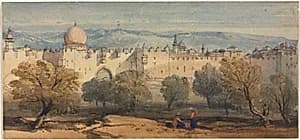 St. Stephen's Gate, Jerusalem by Richard Principal Leitch (British, 1844–1865)